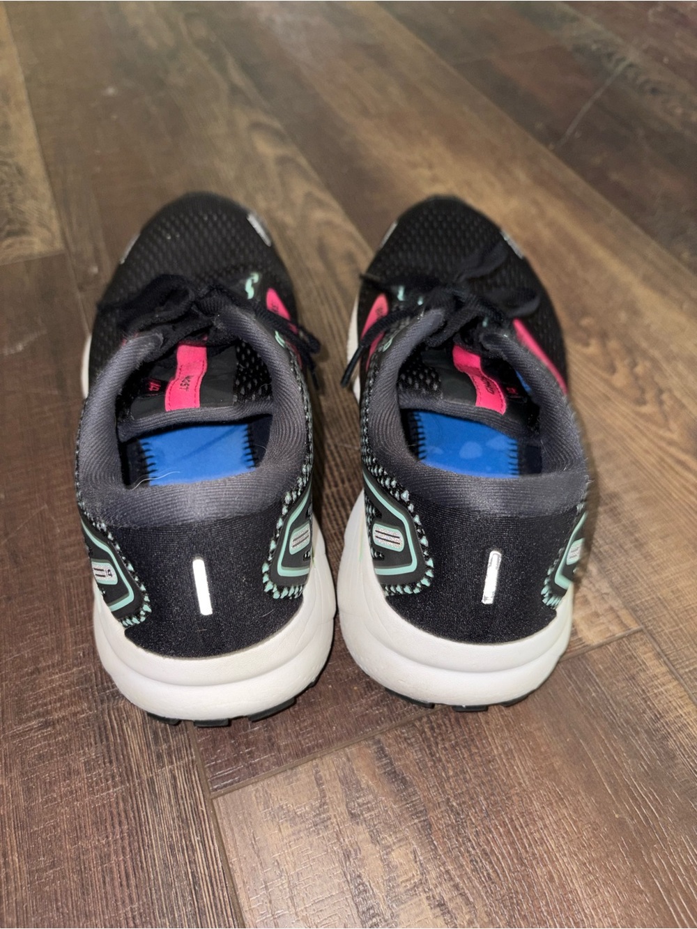 Brooks Women's Black Running Shoes with Pink and Mint Details - Picture 3 of 7